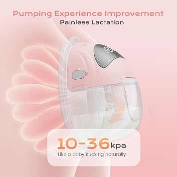 Wearable Breast Pump Electrical, Electric Breast Pump Hands Free Breast Pump with 4 Modes & 9 Levels, Low Noise Portable & Discreet Design for On-the-Go Pumping, Replaced Accessories Included (2 Pack)