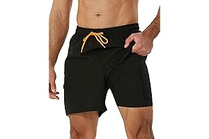 2-in-1 Men's Swimming Trunks with Compression Liner