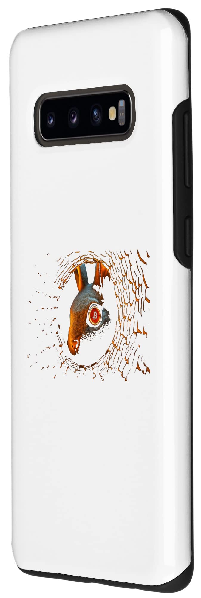 Amazon.co.jp: Galaxy S10+ ビットコイン 白うさぎ 穴 オレンジ ピル マトリックス ウサギ スマホケース : 家電＆カメラ