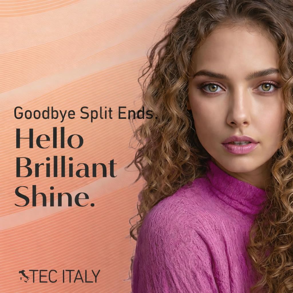 Tec Italy Essential Oil Hair Treatment for All Hair Types, Lightweight Nourishing Hair Oil, Smooths, Hydrates & Adds Shine, 4.22 fl oz (125 ml)