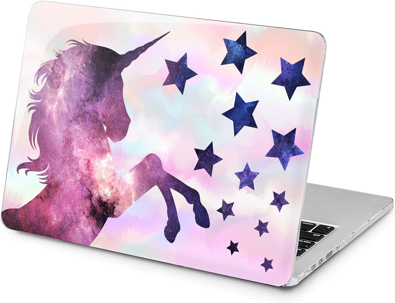 Hard Case Compatible for MacBook Pro 16 14 M3 M2 2023 M1 Pro 13 2022 Air 13 2021 Retina 2020 Mac 11 12 Laptop Design Pink Stars Cover Horse Galaxy Unicorn Protective Purple Glam Print Cute