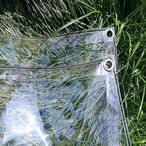 Zuzanny Transparent Pvc Waterproof Plastic Tarpaulin With Eyelets Rain Flower Plant Leaf Covers 0.3Mm 400G / M²-2.4Mx3M Cover
