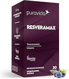 Puravida Vitaminas e Antioxidantes Resveramax Resveratrol 30 Cápsulas