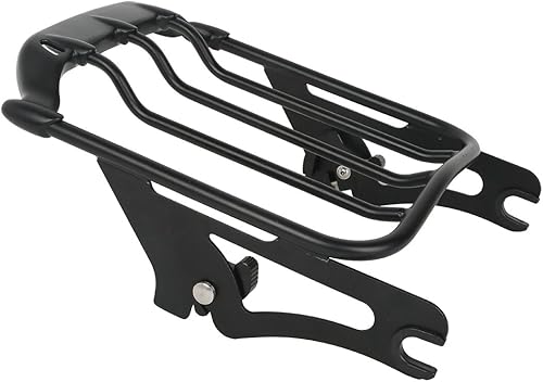 Miniatura 7 de TCT - Portaequipajes desmontable con dos alas de aire, apto para modelos Harley Touring 2009-2019