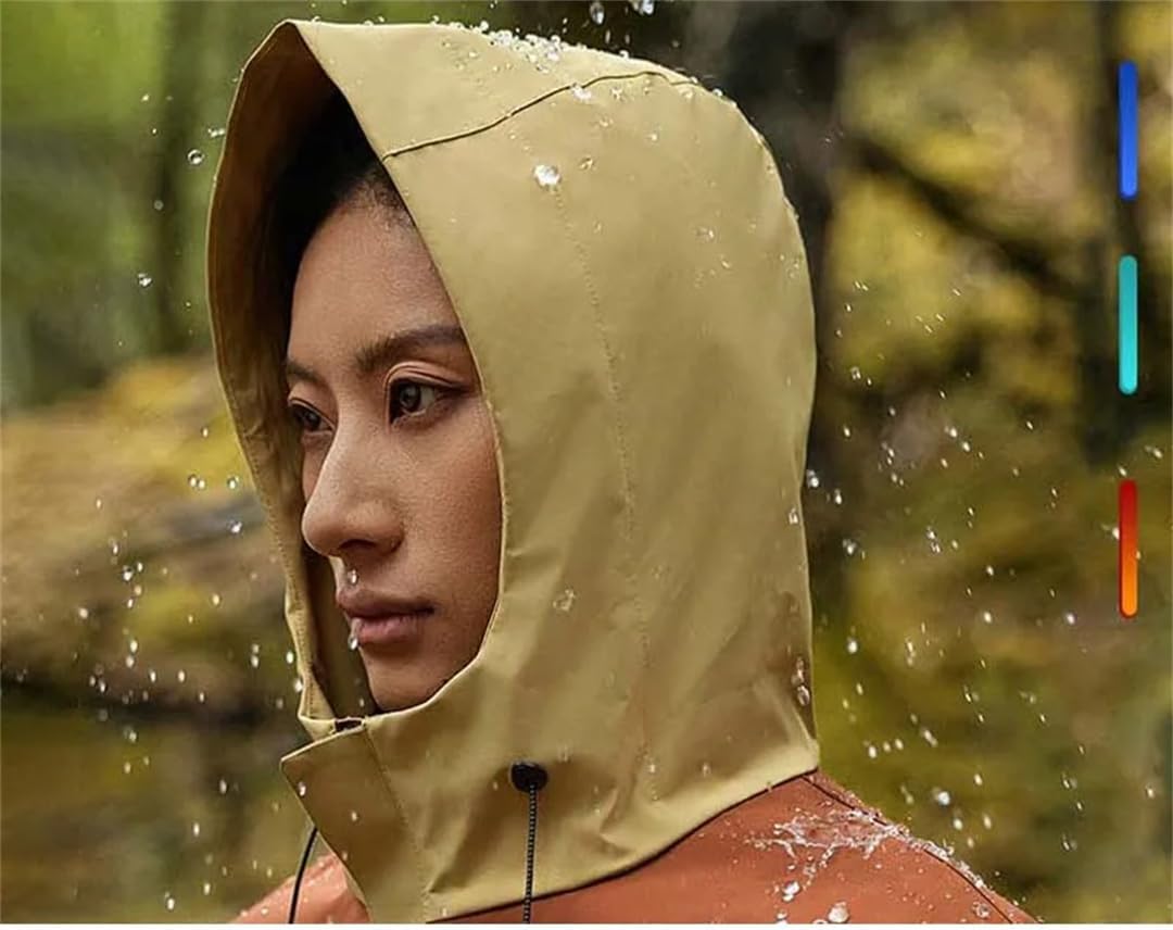 Men Outdoor Waterproof Windproof Hooded Wear-Resistant Anti-Scratch Breathable Camping Jacket Coat