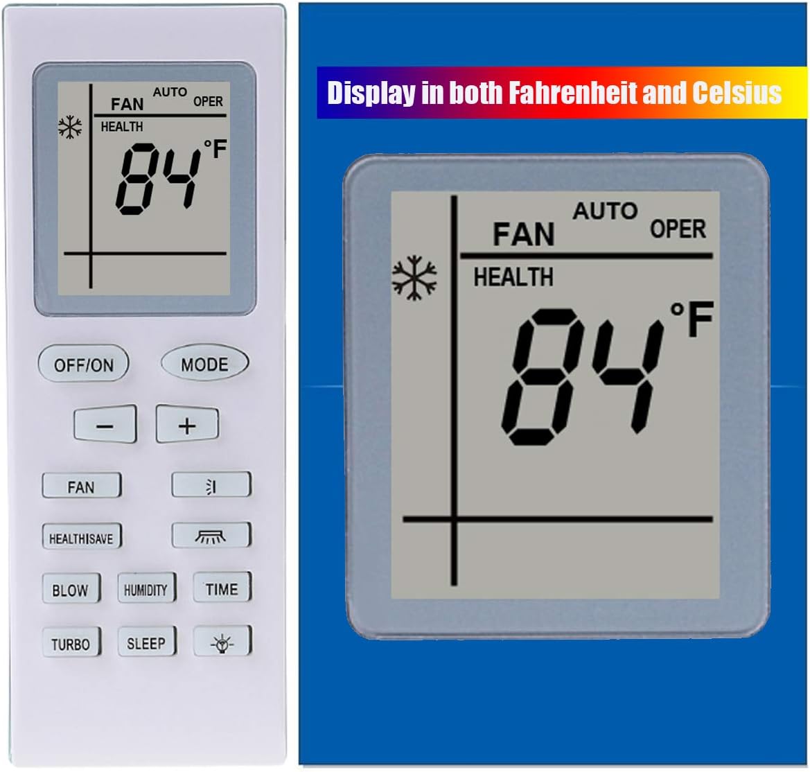 RCECAOSHANReplacement GREE Air Conditioner Remote Control Model Number (Part Number) YB1F2 YB1F2F YB1FA YB1FAF