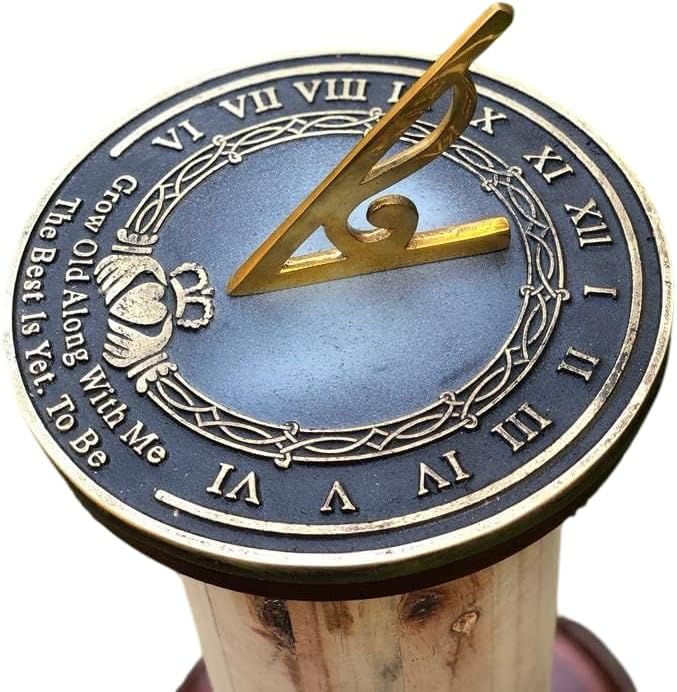 ARTIZANSTORE Brass Sundial Grow Old with Me Premium Brass Design