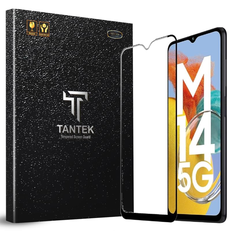 Image of TitanGuard Tempered Glass Screen Protector Guard for Samsung Galaxy A14 5G / M14 / F14-9H Hardness, Military Grade, Anti-Static, Easy Installation Kit - 1 PACK