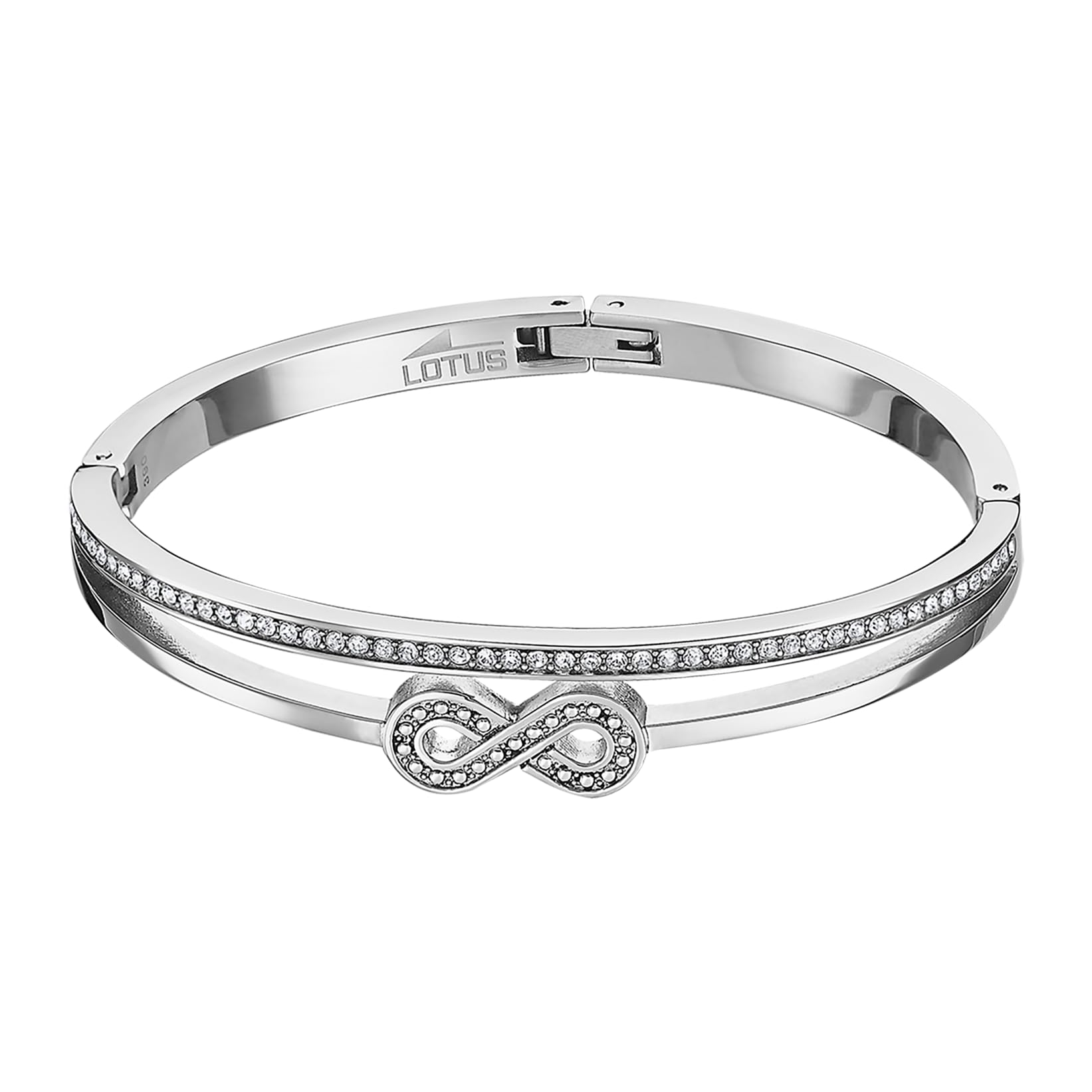 LOTUS STYLE LS2088-2/2 Women's Stainless Steel Infinity Bracelet - Sophisticated Bracelet with Polished and Refined Finish 6 cm - Ideal for Birthday Gift - Anniversary - Special Occasions