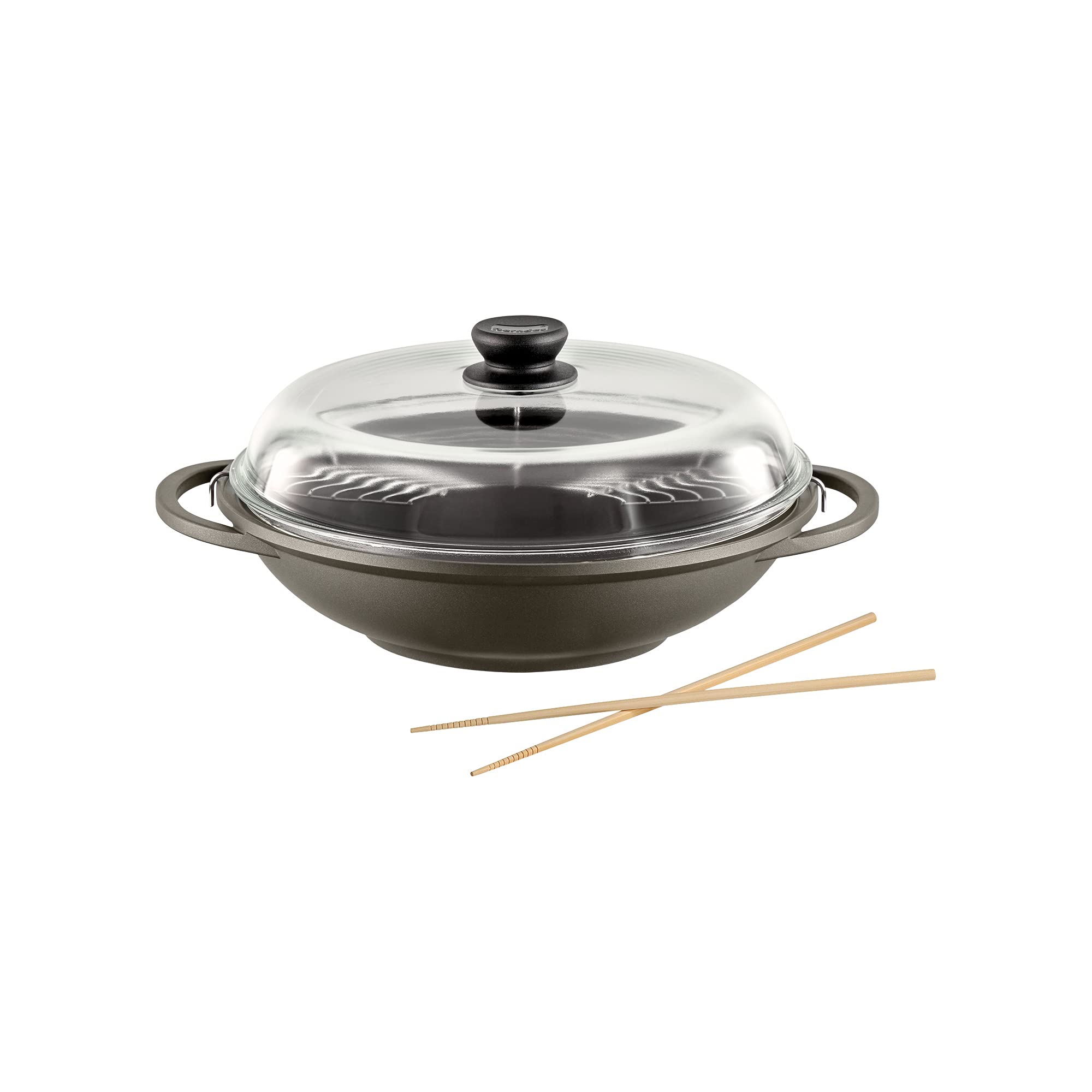 Berndes Bonanza Wok, sauteuse à bords hauts, 32 cm, induction, fonte d'aluminium