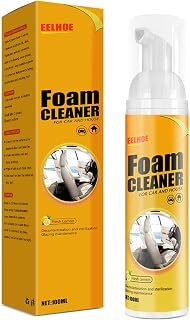 Ganbaro Multifunctional Car Foam Cleaner,100ml No Flushing Car Interior Cleaning,Grease-Free Cleaner All Purpose Foam Cleaner Spray Lemon Flavor for Car House Kitchen
