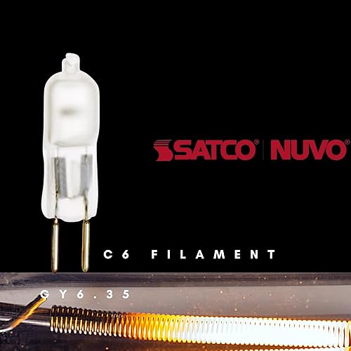 Miniatura 6 de Satco S1911 - Bombilla halógena GY6.35 de 12 voltios, 50 W, 850 lúmenes, base halógena T4, regulable (paquete de 5)