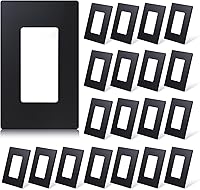 Vista 28 de ELEGRP Placas de pared decorativas sin tornillos de 1 banda, cubierta de placa frontal termoplástica irrompible para interruptor de salida