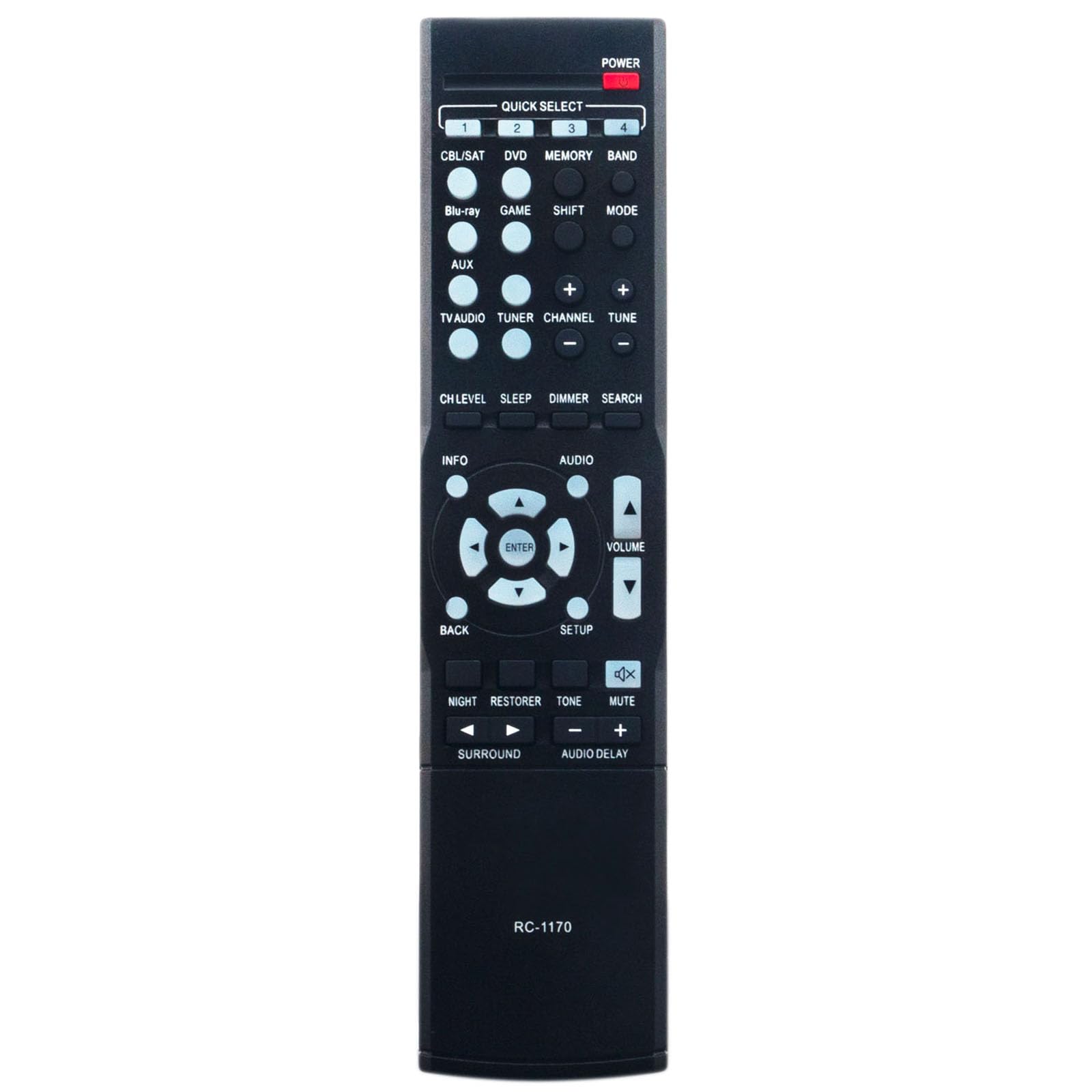 Allimity RC-1170 RC1170 Replacement Remote Control Compatible with Denon AV Receiver DHT-1513BA AVR-1513 AVR-X500 DHT1513BA AVR-E200 AVR-1612 AVR-1622 RC-1156 RC-1157 RC-1180 RC-1183