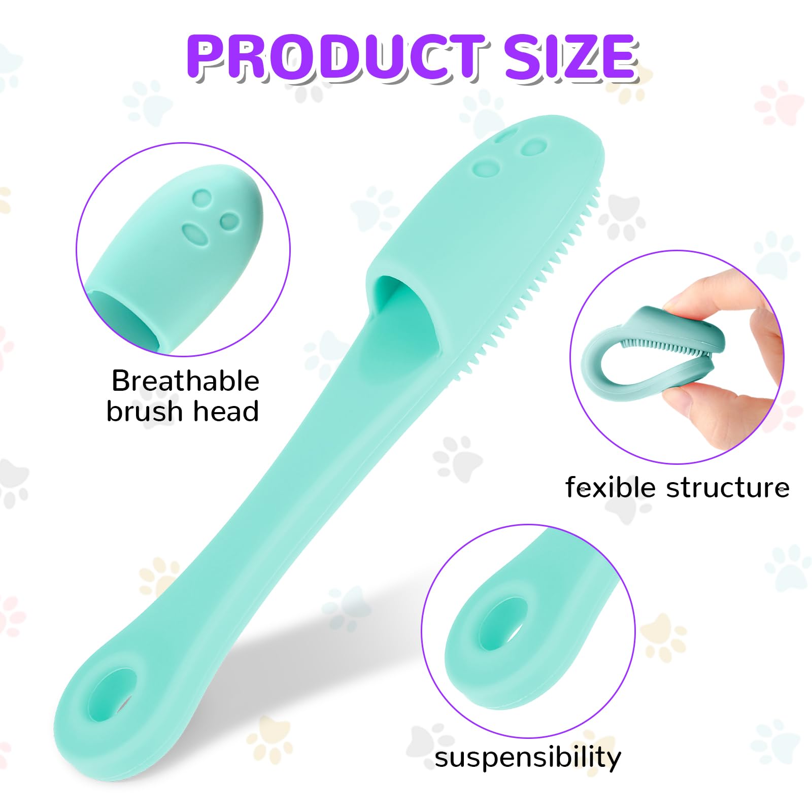 Dog Toothbrush Soft Silicone Finger Toothbrush Dog Tooth Brushing Kit Cat Tooth Brush Teeth Cleaning Dental Care for Small and Large Pet 4 Pack - image 3