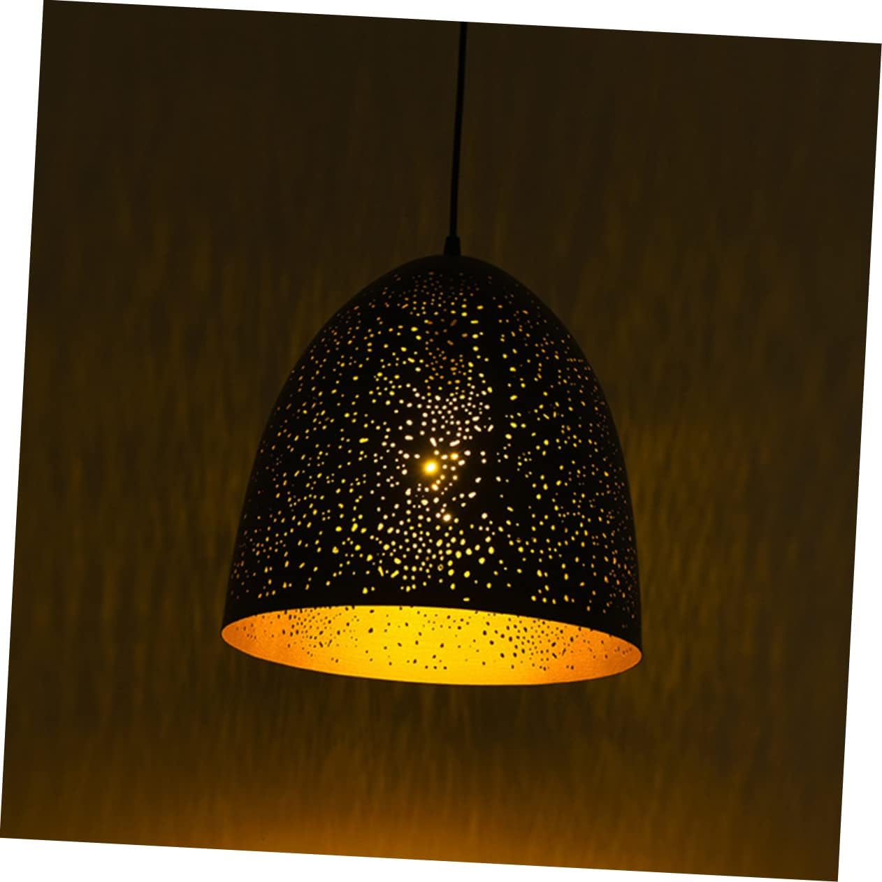 Hemoton Lamp Shade Hollow Out Iron Table Lamp Cover Design Decorative Light Fixture Diameter and Eye-caring