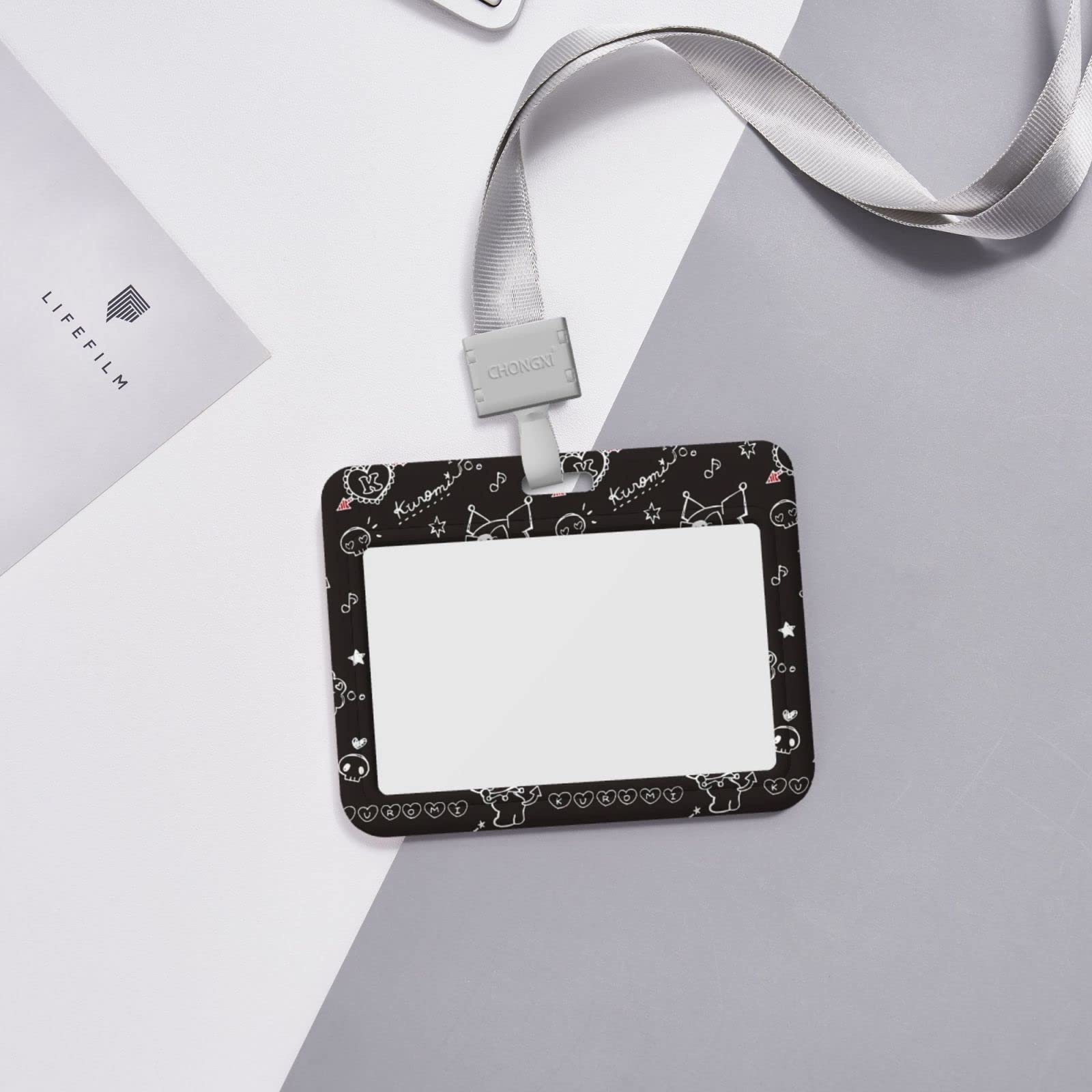 Amazon.co.jp: ZYHHQ パスケース 社員証ケース クロミ ちゃん 横型 Id