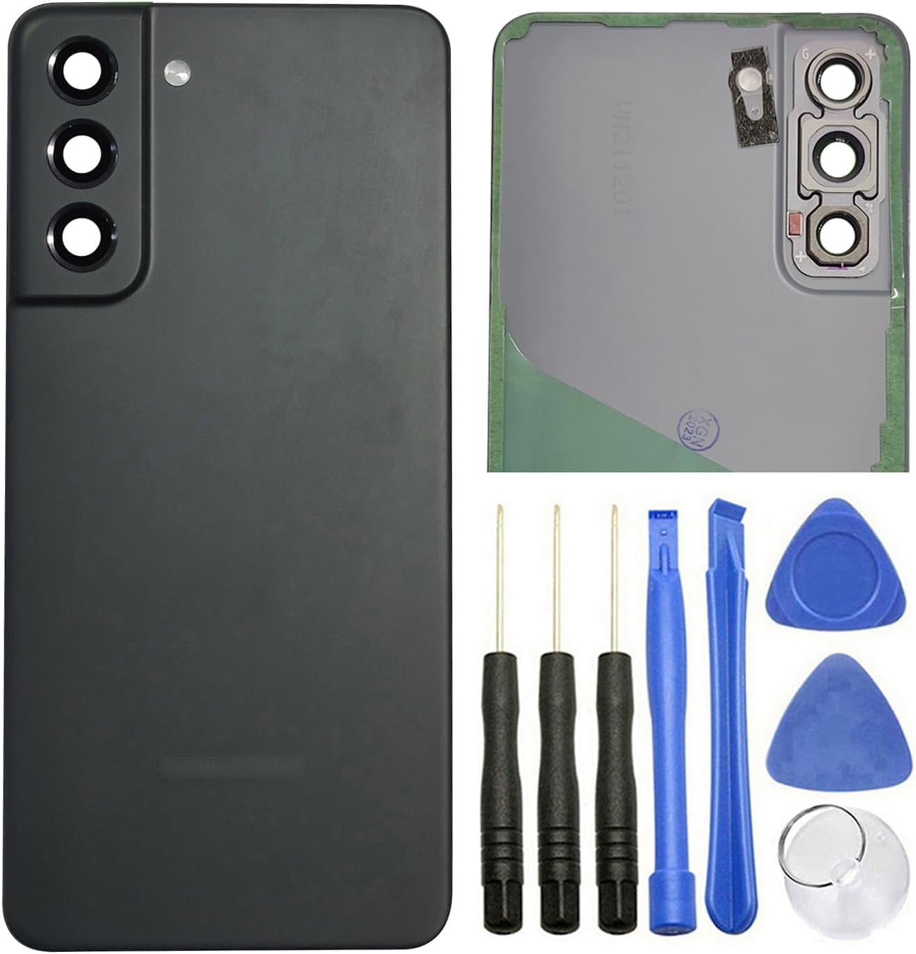 Ubrokeifixit Galaxy S21 FE 5G G990U G990W G990U1 Rear Plastic Back Door Cover Replacement for Samsung Galaxy S21 FE 5G SM-G990U G990W G990U1 6.4",with Pre-Cut Tape (S21 FE-Graphite)