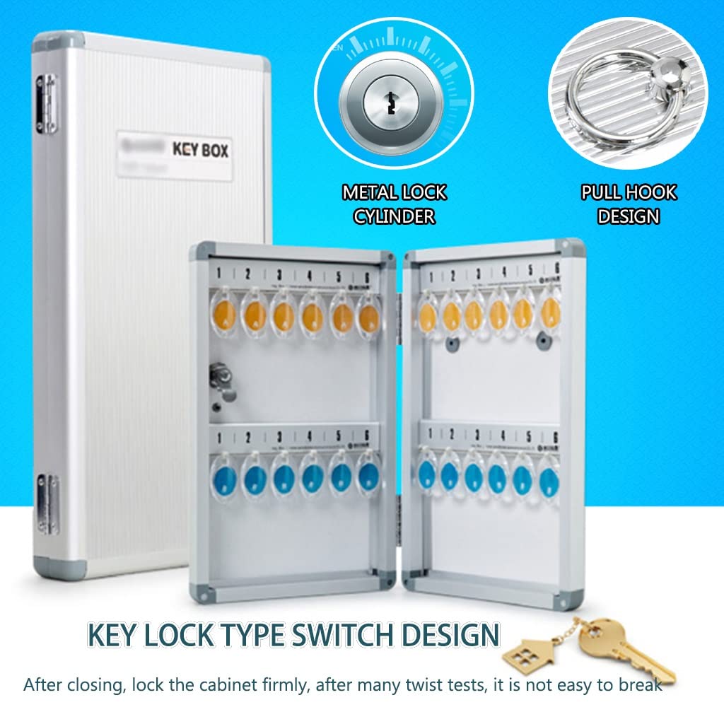 Chiave a parete Sto Cabinet 96-Key in lega di alluminio Key Box 6 Capaci Opts Secure Key nizer per Home Office e uso aziendale