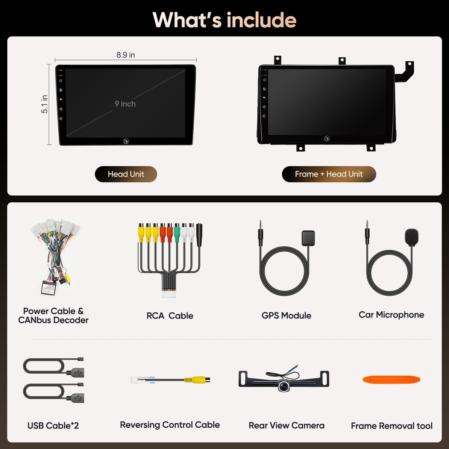 Car Radio Stereo Upgrade for Toyota Tacoma 2016-2022 2+32G Android 13 Wireless CarPlay/Android Auto, Touch Screen GPS Navigation, Bluetooth FM/RDS & HD Backup Camera
