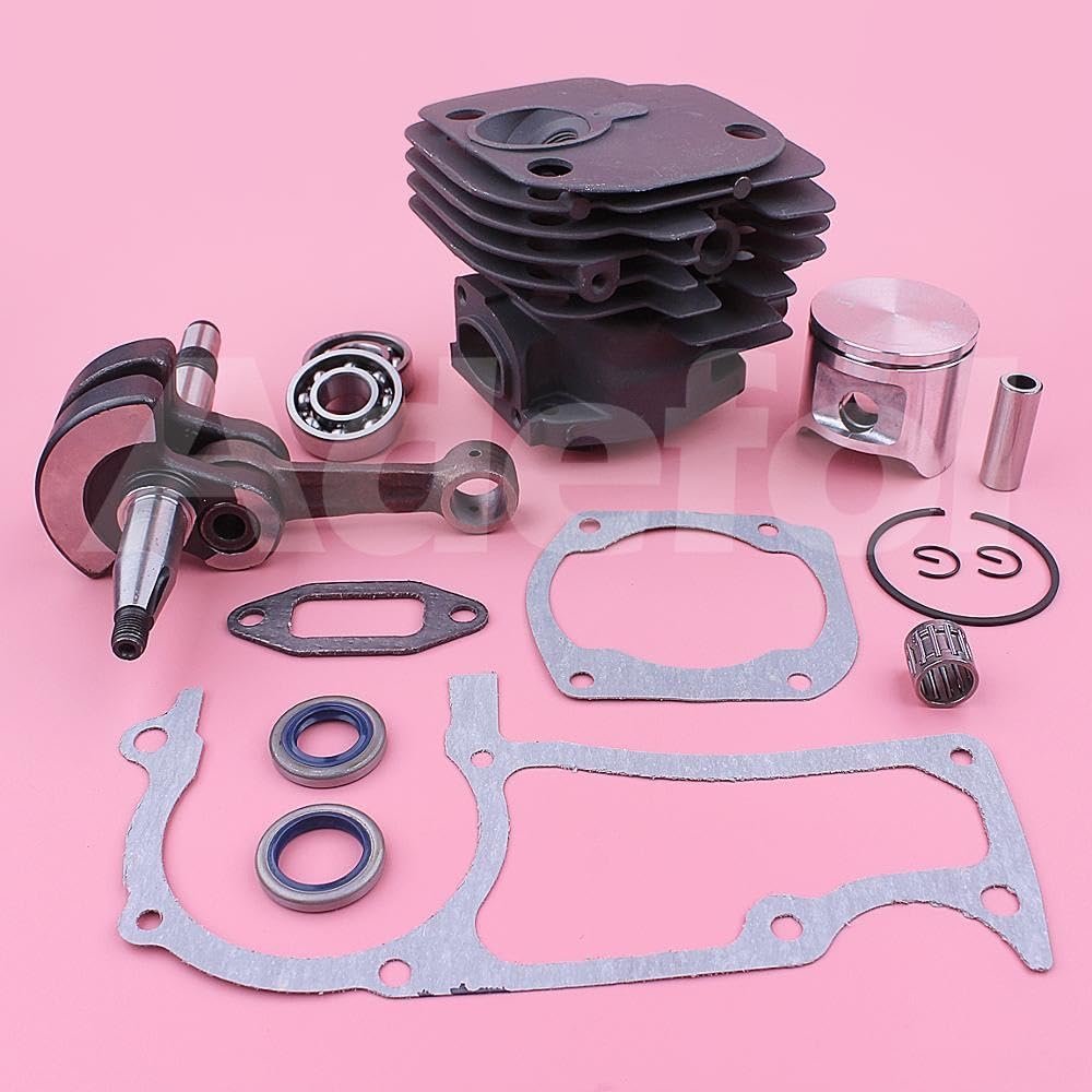 Kit de cigüeñal de pistón de Cilindro de 48mm, for Motosierra Especial Husqvarna 365 365 EPA 503691072 Square W, rodamiento de Agujas de Sello de Aceite Pistón de Cilindro de jardín