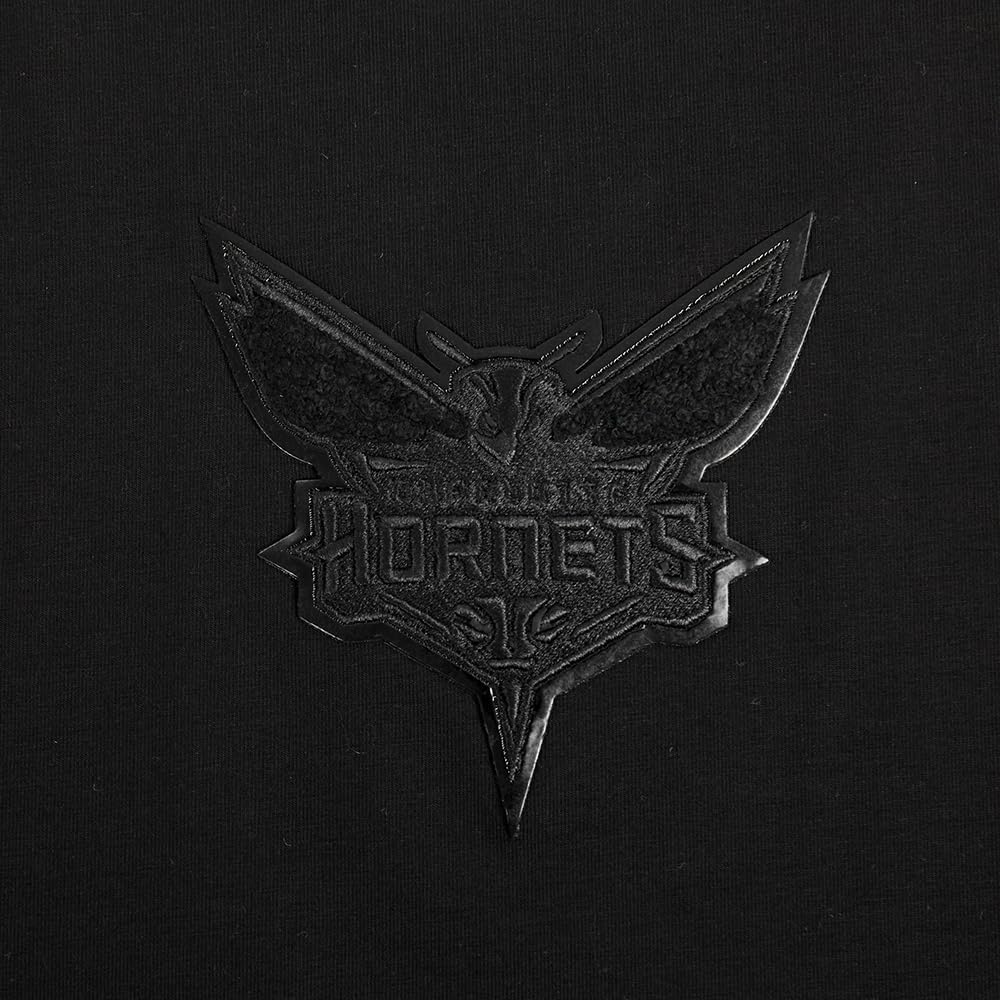 Womens NBA Classic Triple Black Cotton Short Sleeve Boxy Tee