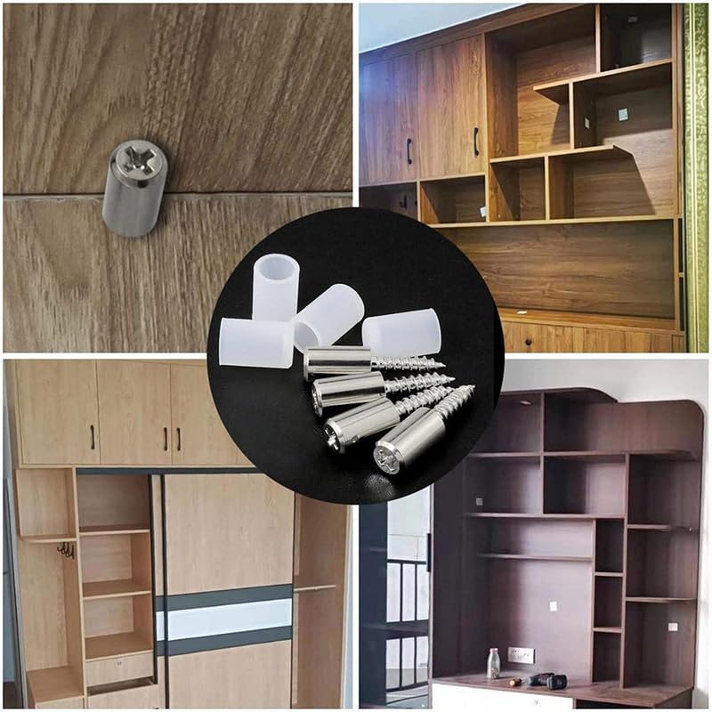 Amazon | 棚ダボ 棚受けダボ ネジ式 棚板ダボ 12個入セット ABS