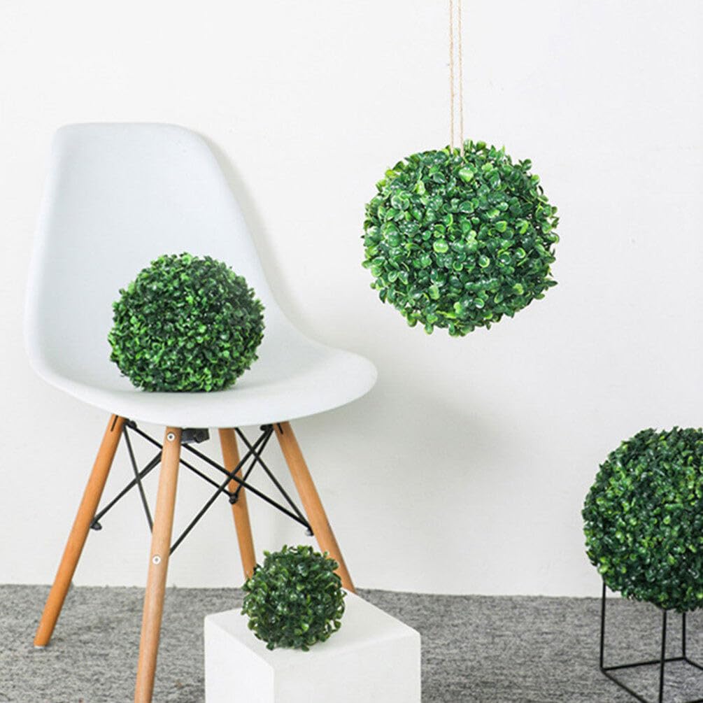 PRETYZOOM 2 Pezzi Palline Verdi in Plastica per Topiaria, Struttura Stabile e Durevole a Forma di Sfera D’erba, Perfette per Decorazioni Matrimonio e Feste