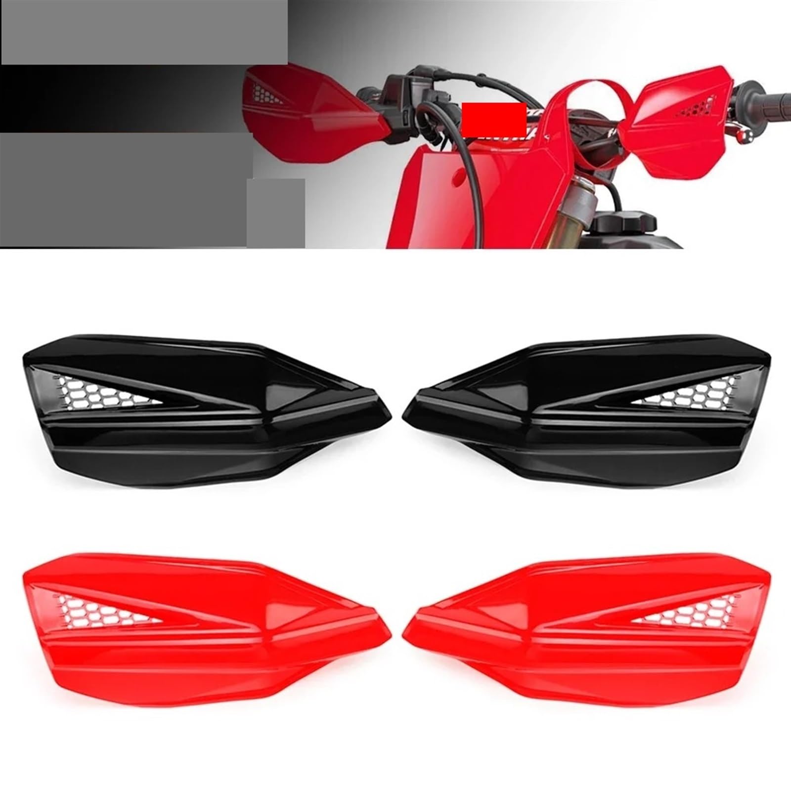 Motorrad-Lenkerhandschützer Für CRF 450 X/RX/RL Für CRF250RX Für CRF450RX 450RL 450X 2021-2024 Motorradschutz Handschutz Schutzlenkerhandprotektoren Motorrad Handschützer(One Set Red)