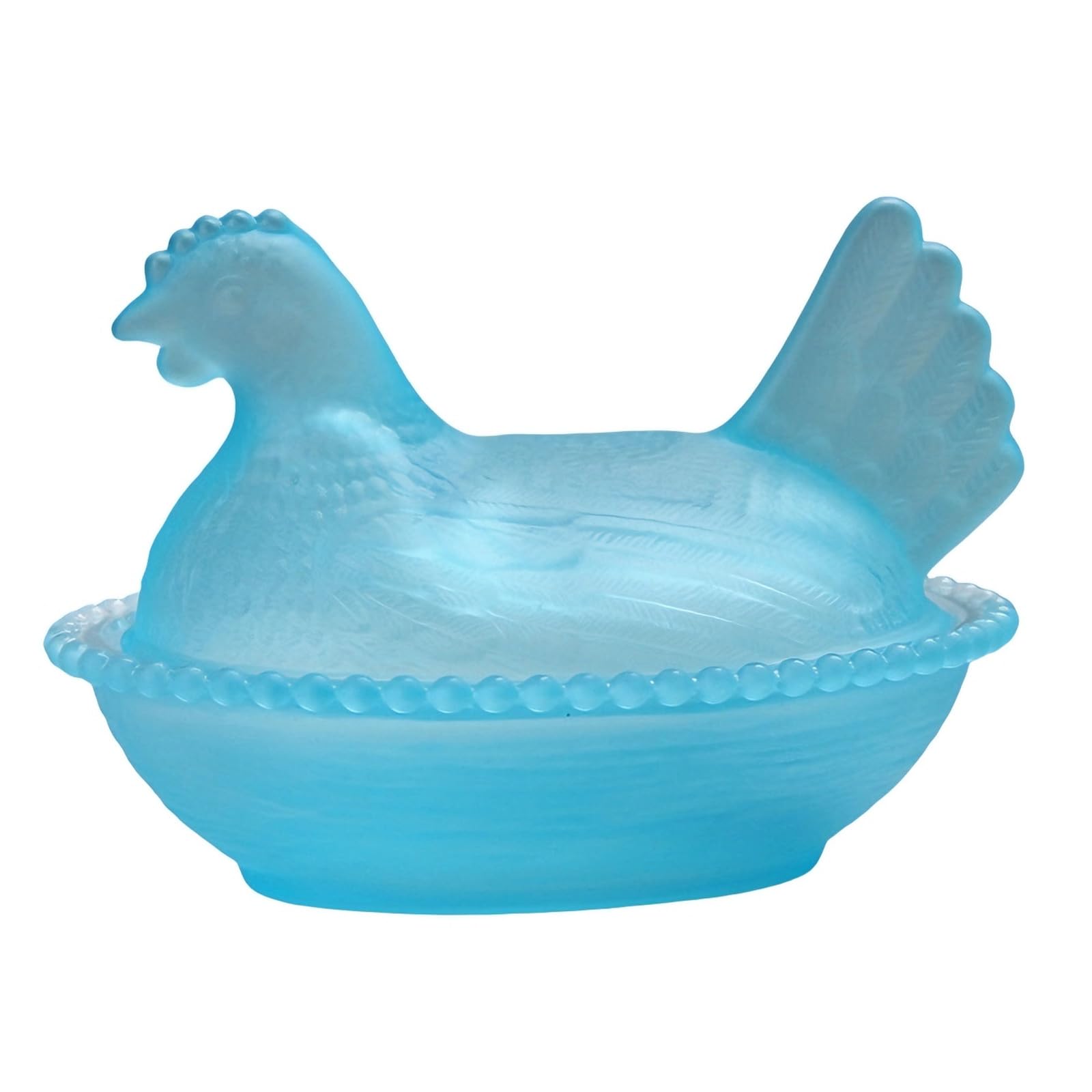 Shurhome Glass Candys Jar Hen on Nest Candy, Cookie Jars Biscuits Food Storage Container Decorative Snacks Bowl Glass Hen
