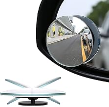 2 Pack Blind Spot Mirrors For Cars, Waterproof 360°Rotatable Convex Rear View Mirror For Universal Cars, Adjustable HD Wide Angle Convex Blind Spot Mirror