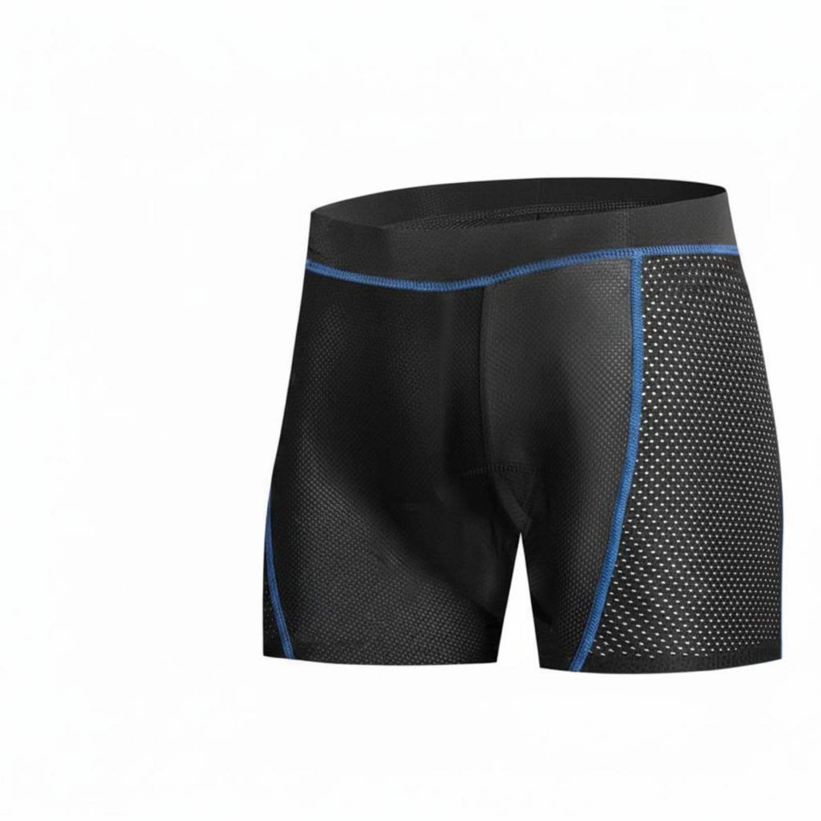 Biking Compression Compression Shorts 3D Contoured Padded Biking Shorts Multi-Layer Padding Sportswear Blue Line L-image-16