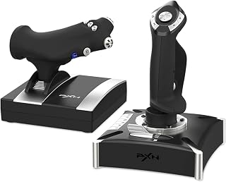 PXN-2119Pro Flight Joystick with Vibration & Throttle for Xbox One, PS4, PC Windows - Immersive Flight Sim Controls
