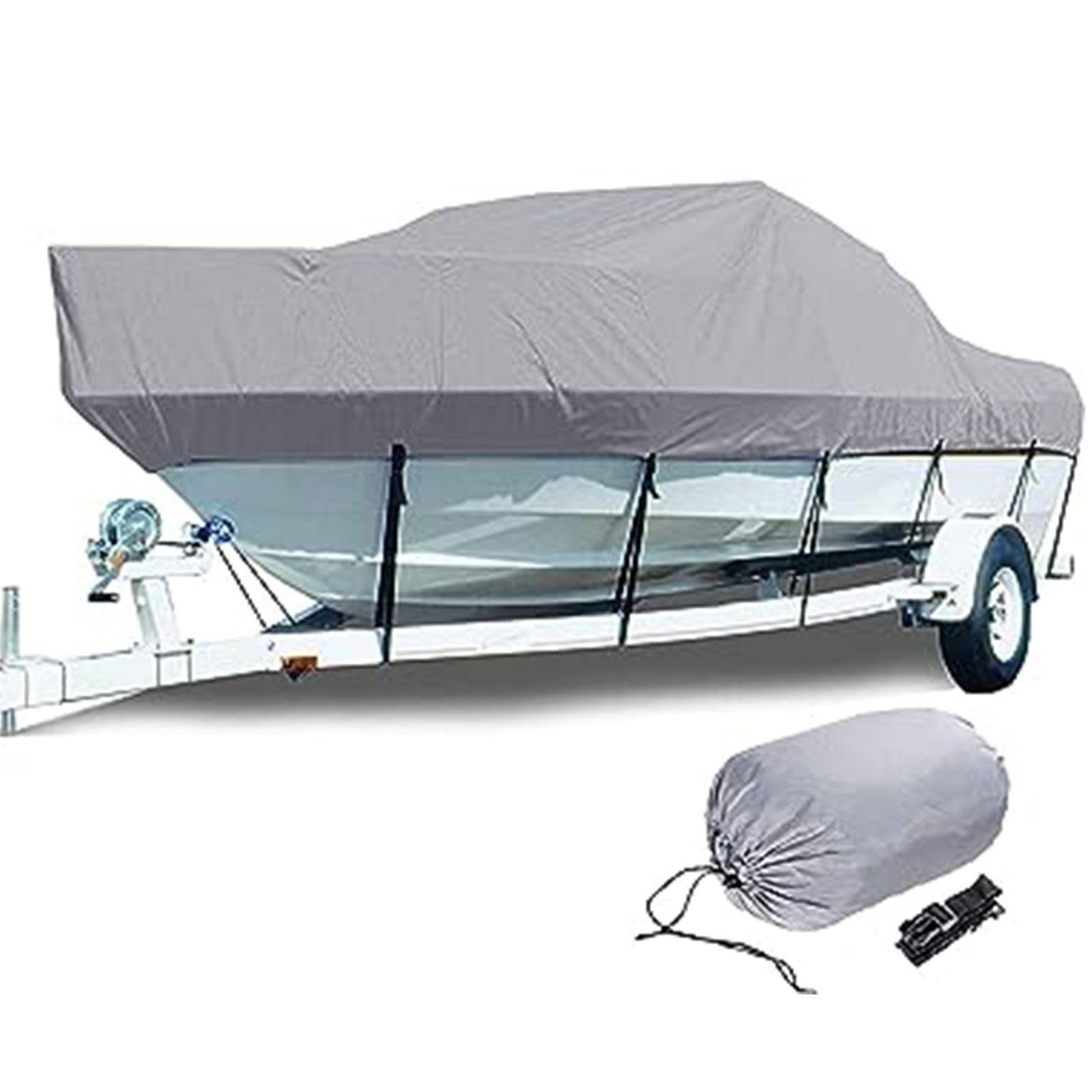 Telo Copri Barca, 210D/420D/600D Copertura Impermeabile Durevole Barche per Barche all Season Marine Dispositivo di Protezione per Esterni,Adatto per V-Hull,Tri-Hull,600D-20to22FT/700 * 254cm