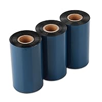 Vista 8 de Thermal Transfer Ribbon - Premium Resin-Enhanced Wax - 4.33" x 984" (110mmx300mm) 1 Inch core Ink Outside Compatible for Zebra Datamax Sato TT