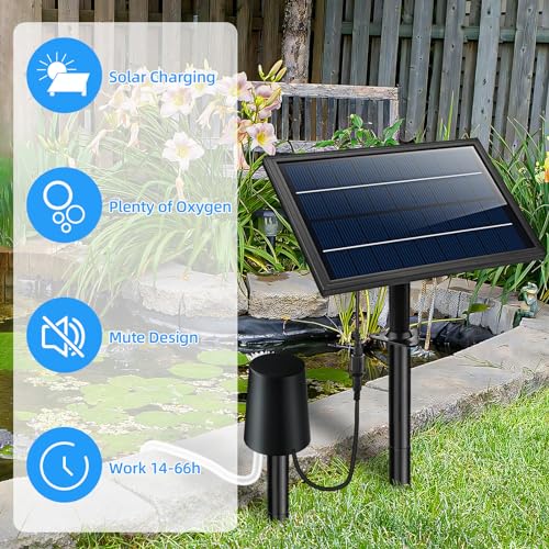 Aireador solar para estanque impermeable con panel de 10V y 3 modos 3
