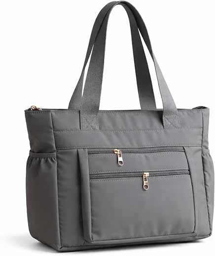 LX LEKHX Tote Bag for Women | Lightweight Shoulder Handbag with 2 Main Zip Compartments & Multiple Pockets | Water Resista...