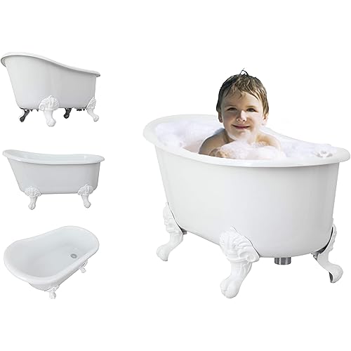 Wayime 33" Luxury Acrylic Clawfoot Bathtub for Baby Bath and Pet Bath