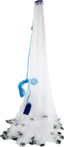 HYDDNice - Red de pesca de agua salada/agua dulce de 10 pies con malla de 0.012 in para cebo, trampa de peces (paquete de 1)