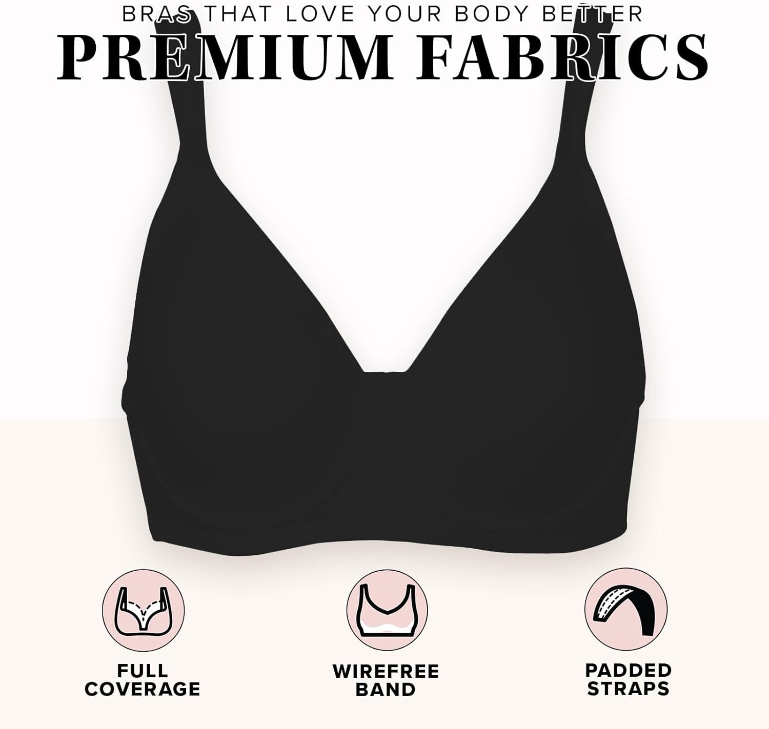 Leading Lady, Brigitte Full Coverage, Wireless, Padded T-Shirt Bra, Ballet Back, Side & Back Smoothing, Wide Straps, 36A-54G - Image 5