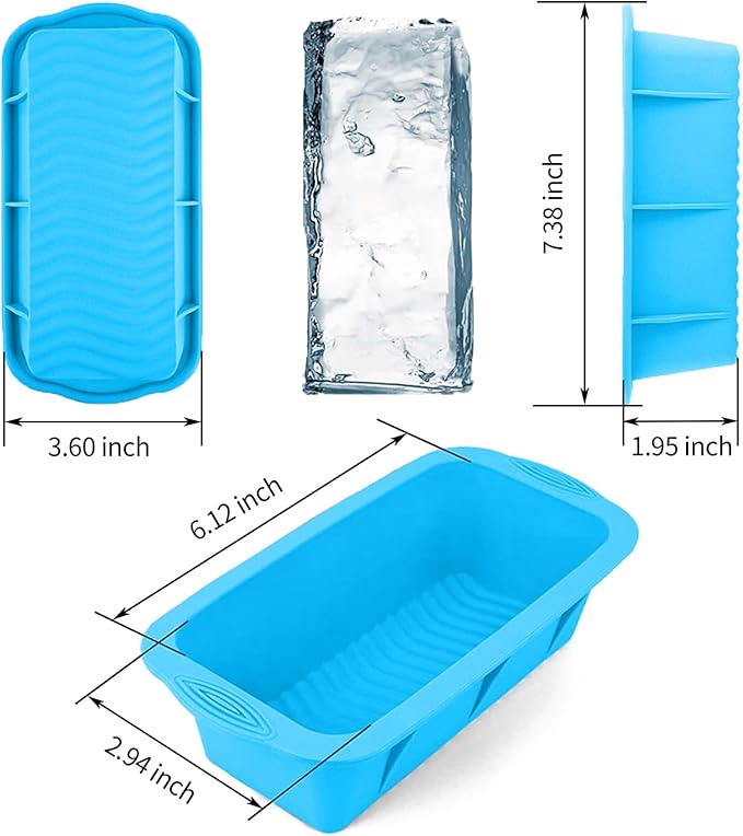Extra Large Ice Block Mold for Ice Bath, 4 Pack 9.4lb Big Ice Cube Molds, Silicone Ice Bath Accessories Water Chiller for Cold Plunge or Coolers