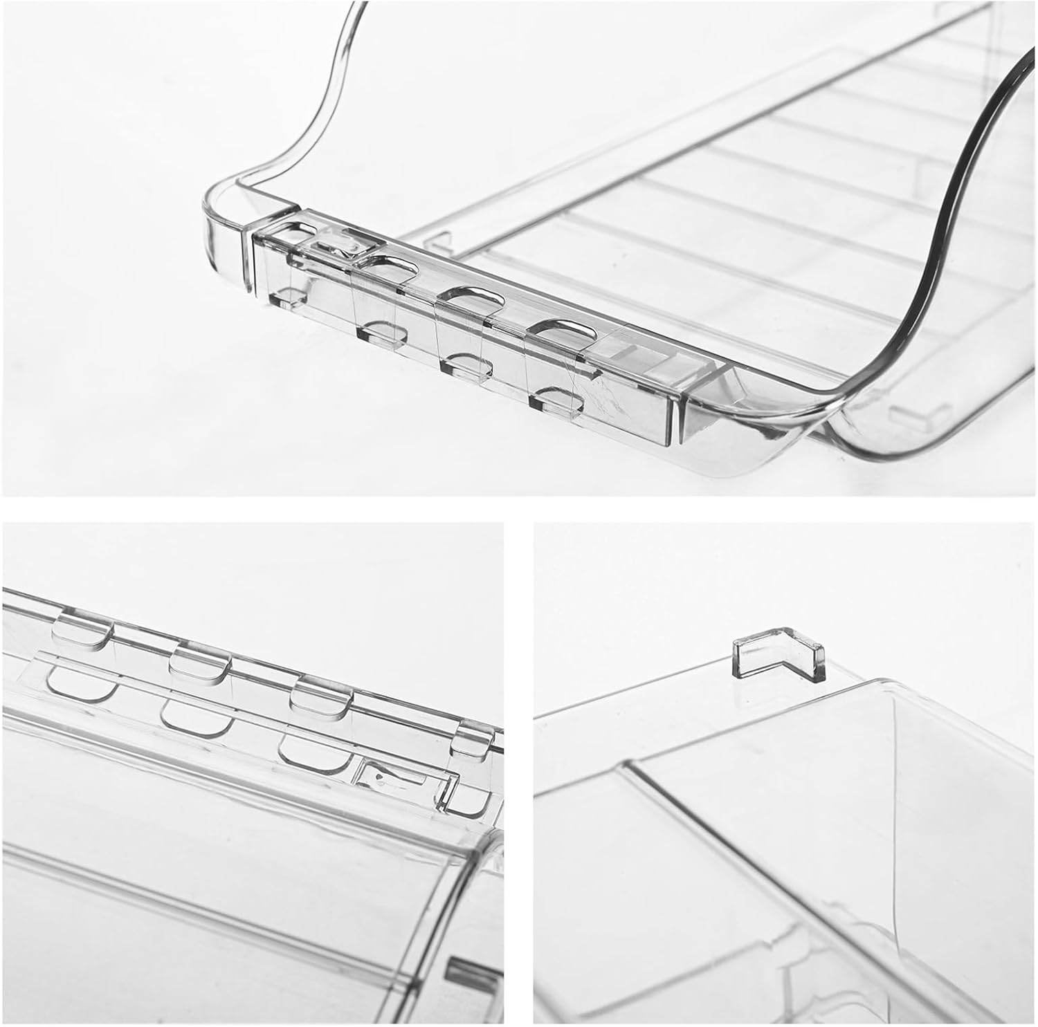 Soda Can Organizer for Refrigerator, Fridge Organizer Bins Drink Organizer, Clear Width Adjustable Stackable Can Holder Dispenser for Beer Soda Seltzer Pop Can Soda