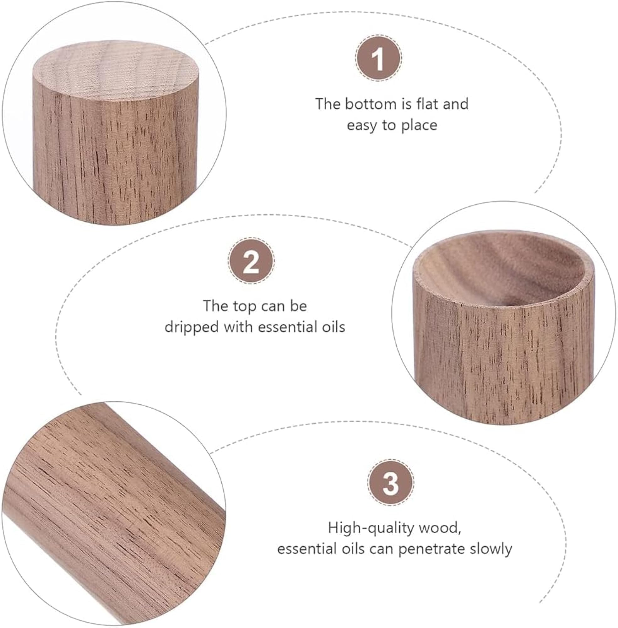 Brown Walnut Wood Essential Oil Diffuser, Aromatherapy Decor