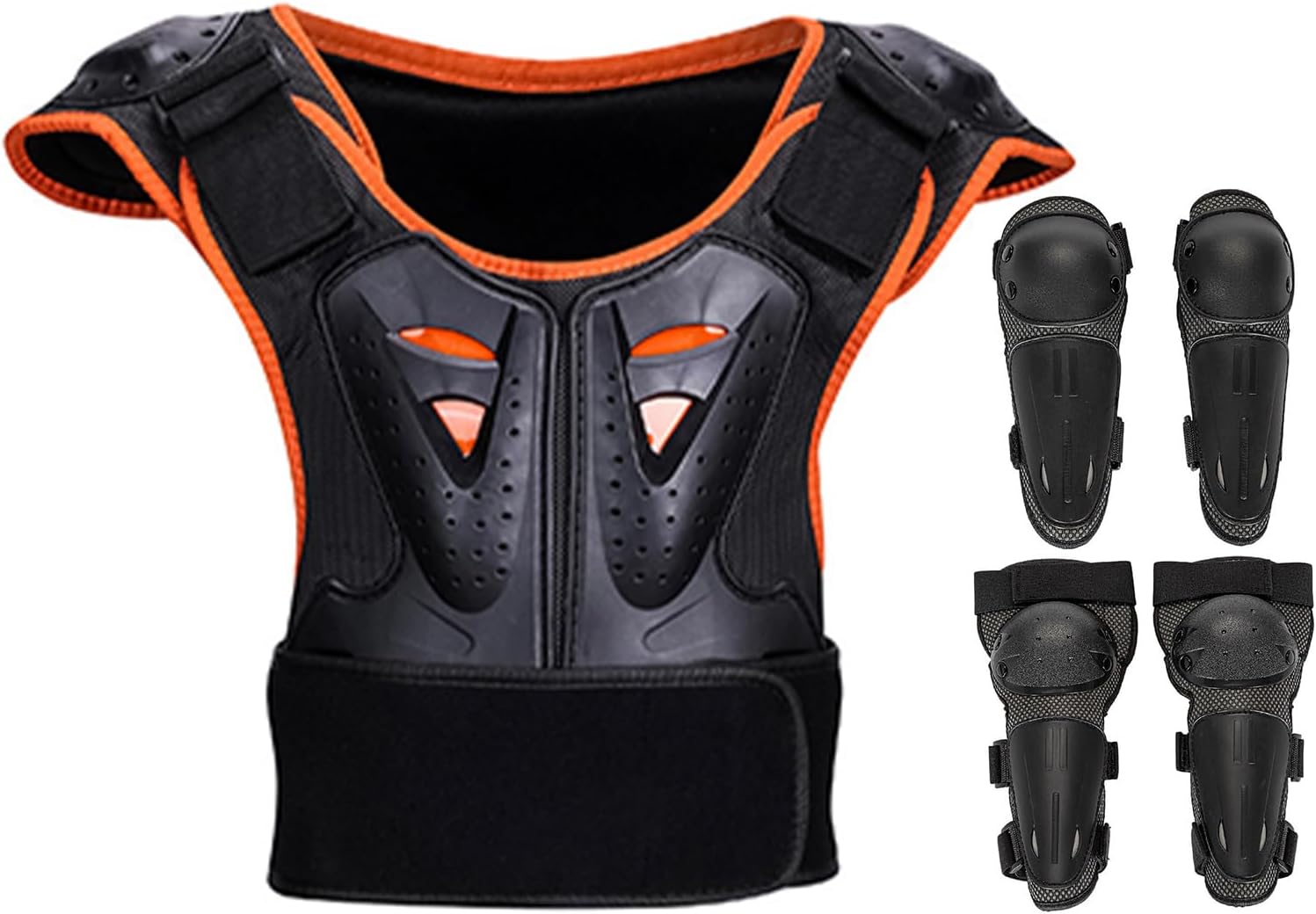 保護装備 - 3Dエアフロー メッシュ 層構造 装備 - スクーター用プロテクティブギア,子供用 男の子 スポーツ 屋外 屋内 サイ プロテクター  キッズ 子供用 肘 ひじ 膝 ひざ 自転車 一輪車 スケボー ストライダー ロックブロス スケートボード用プロテクター | 通気性に 軽量メッシュ装備で肘と膝のパッド付き - スクーター用プロテクティブギア - 子供用 男