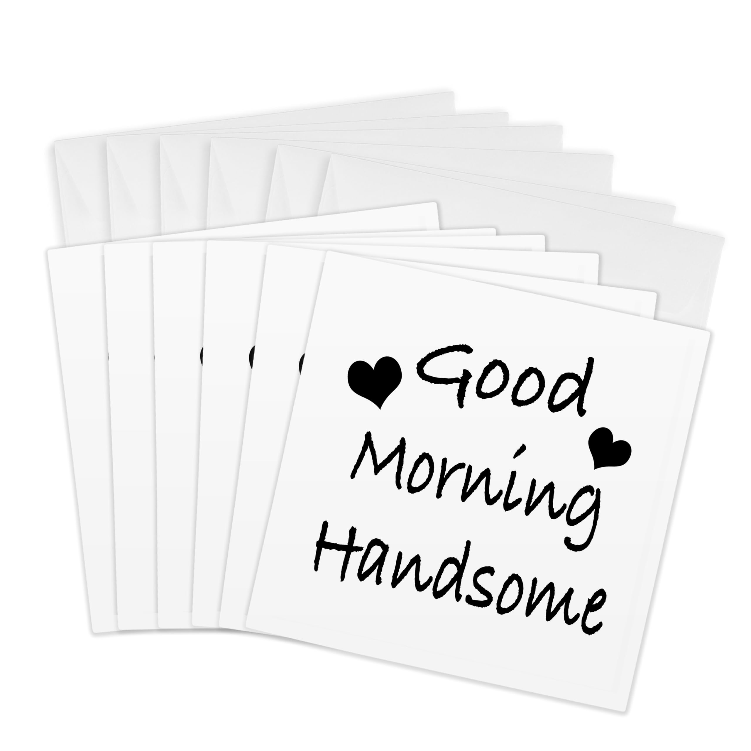 Amazon.com : 3dRose Good Morning Handsome Greeting Cards, 6