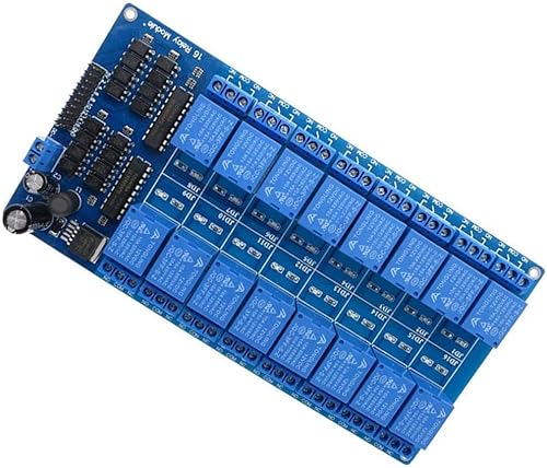 Módulo de placa de interfaz de relé de 12 V 16 canales Optoacoplador LED LM2576 Power para Arduino DIY Kit PiC ARM AVR