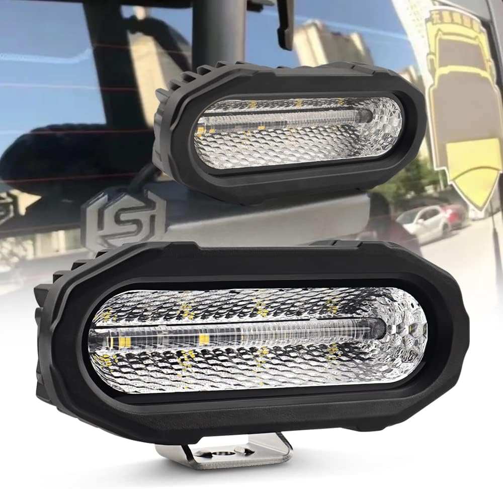 LED Third Brake Light, Rear High Mount Brake Lamp Led Tail Red and White Backup Reverse Light Universal Compatible with Off Road Truck Pickup SUV UTV Trailer, 1PC