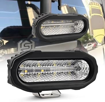 LED Third Brake Light, Rear High Mount Brake Lamp Led Tail Red and White Backup Reverse Light Universal Compatible with Off Road Truck Pickup SUV UTV Trailer, 1PC