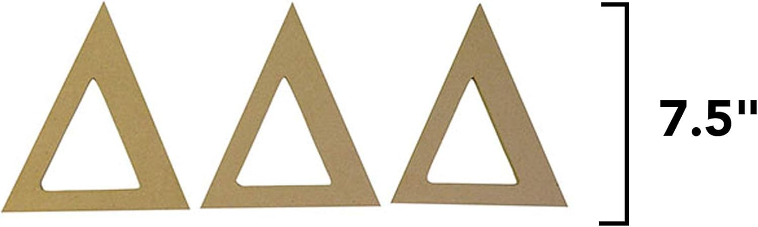 Desert Cactus Delta Delta Delta Wooden Letter Set - 7.5 inch Unfinished MDF Wood Tri Delta, Tri Delt Sorority Greek Letters for DIY Arts and Crafts