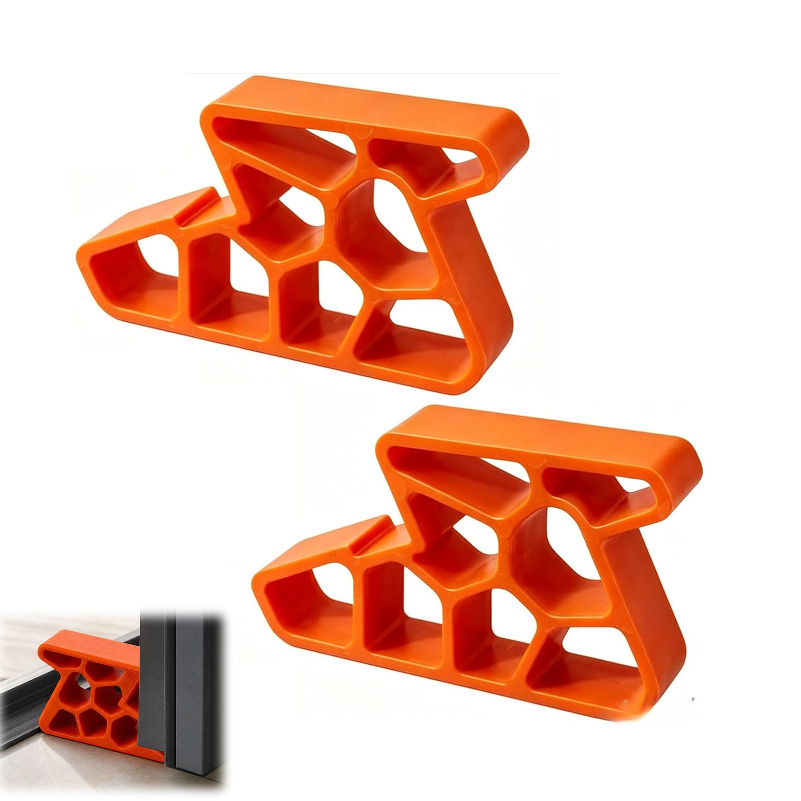2PCS Secure Track Door Stop, Window Stopper Wedge Lock, Patio Door Stop